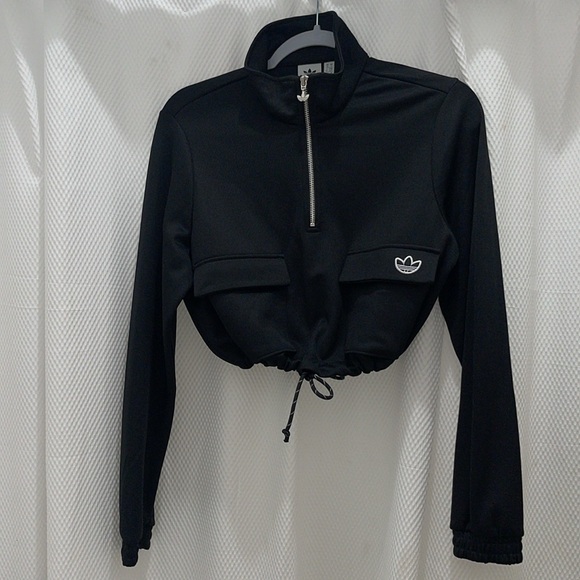 Adidas cropped  half zip sweatshirt - Picture 3 of 9